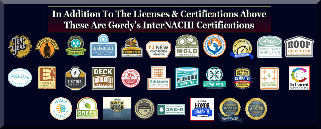 Home inspector InterNACHI certifications